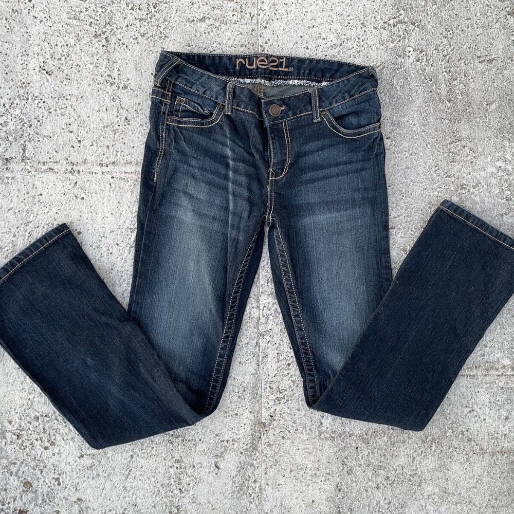 Rue21 Women Jeans Denim Mid Rise Boot Denim Size 5/6 Short